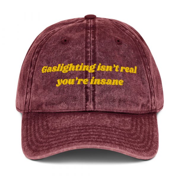 'Gaslighting Isn't Real' Vintage Cap - Image 4