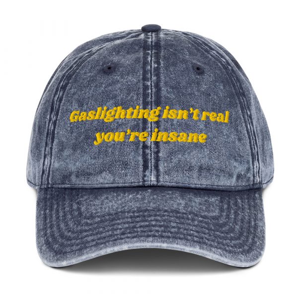 'Gaslighting Isn't Real' Vintage Cap - Image 2